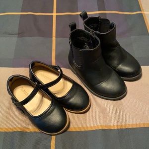 Old navy black girls booties and maryjanes